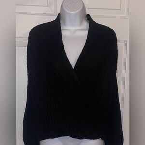 Max Studio Plunging V Cross Stretchy 
Soft Sweater